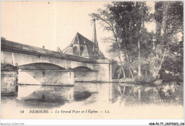 ADRP2-77-0152 - NEMOURS - Le Grand Pont Et L'église - Nemours