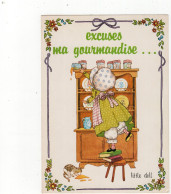 - Excuses Ma Gourmandise ... - Petite Fille Qui Fait Tomber Le Pot De Confiture, 17 X 12 Cm. -  Scan Verso - - Zeitgenössisch (ab 1950)