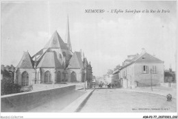 ADRP2-77-0110 - NEMOURS - L'église Saint-jean Et La Rue De Paris - Nemours