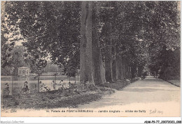 ADMP9-77-0765 - PALAIS DE FONTAINEBLEAU - Jardin Anglais - Allée De Sully  - Fontainebleau