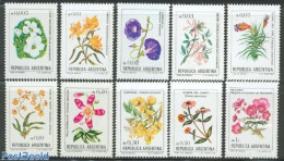 Argentina 1985 Flowers 10v, Mint NH, Nature - Flowers & Plants - Nuovi