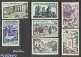 France 1960 Definitives 7v, Mint NH, Religion - Various - Churches, Temples, Mosques, Synagogues - Tourism - Art - Bri.. - Unused Stamps