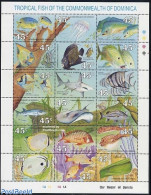 Dominica 1990 Fish 18v M/s, Mint NH, Nature - Fish - Vissen