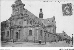 ADTP1-77-0006 - FONTAINEBLEAU - église Et Marché  - Fontainebleau
