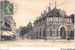 ADTP1-77-0009 - FONTAINEBLEAU - La Poste Et La Rue De La Chancellerie  - Fontainebleau