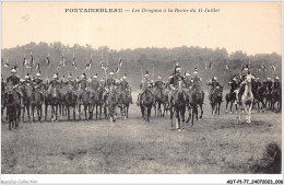 ADTP1-77-0004 - FONTAINEBLEAU - Les Dragons à La Revue Du 14 Juillet  - Fontainebleau