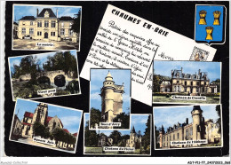 ADTP11-77-0928 - Souvenir De CHAUMES-EN-BRIE - La Mairie - Vieux Pont - Square Foix - Tour D'arcy - Château Du Vivier  - Autres & Non Classés