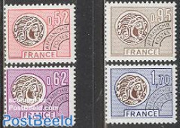 France 1976 Precancels 4v, Mint NH, Various - Money On Stamps - Unused Stamps