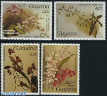 Guyana 1987 Orchids 4v, Mint NH, Nature - Flowers & Plants - Orchids - Guyana (1966-...)