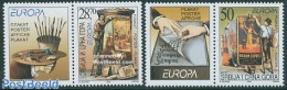 Serbia/Montenegro 2003 Europa, Poster Art 2v+tabs, Mint NH, History - Transport - Europa (cept) - Railways - Ships And.. - Trains