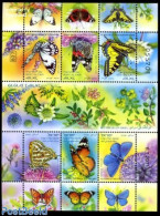 Israel 2011 Butterflies 6v M/s, Mint NH, Nature - Butterflies - Unused Stamps (with Tabs)