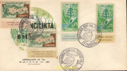 719665 MNH TURQUIA 1957 CENTENARIO DE LA ENSEÑANZA FLORESTAL - ...-1858 Prefilatelia