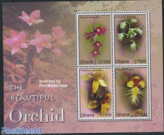 Ghana 2007 Orchids 4v M/s, Mint NH, Nature - Flowers & Plants - Orchids - Sonstige & Ohne Zuordnung