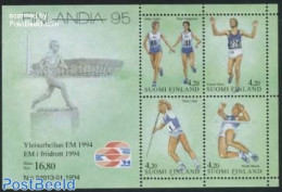 Finland 1994 Finlandia 95, Athletics S/s, Mint NH, History - Sport - Europa Hang-on Issues - Athletics - Sport (other .. - Ungebraucht