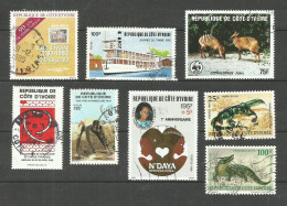 CÔTE D'IVOIRE N°702, 709, 735, 801, 802, 819, 833, 834 Cote 8.15€ - Ivory Coast (1960-...)