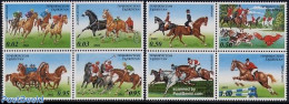 Tajikistan 2002 Horse Sports 2x4v [+], Mint NH, Nature - Sport - Horses - Sport (other And Mixed) - Tajikistan