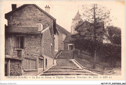 ADTP7-77-0592 - CHELLES - La Rue De Chessy Et L'église - Chelles