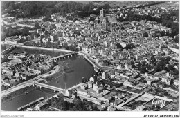 ADTP7-77-0587 - MEAUX - Vue Aérienne - La Marne Dans La Traversée De La Ville  - Meaux