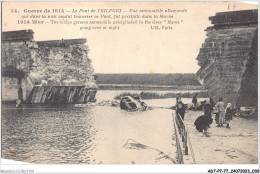 ADTP7-77-0576 - Guerre De 1914 - Le Pont De TRILPORT - Une Automobile Allemande  - Meaux