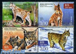 Bosnia Herzegovina - Croatic Adm. 2011 Fauna, Wild Cats 4v [+], Mint NH, Nature - Animals (others & Mixed) - Cat Family - Bosnia Herzegovina