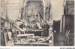 ADTP6-77-0486 - La Grande Guerre 1914 - Rataille De La Marne - Intérieur De L'église De BARCY  - Meaux