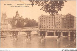 ADTP5-77-0445 - MEAUX - La Passerelle - L'hôtel De Ville Et Les Moulins De L'échelle  - Meaux