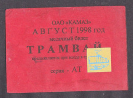 1998 Russia Tatarstan KAMAZ Tram August Ticket - Europa