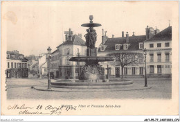 ADTP5-77-0405 - MELUN - Place Et Fontaine Saint-jean  - Melun