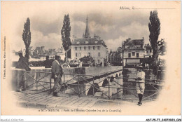 ADTP5-77-0382 - MELUN - Pont De L'ancien Châtelet - Vu De La Courtille  - Melun