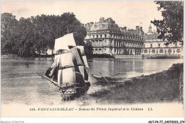 ADTP4-77-0358 - FONTAINEBLEAU - Bateau Du Prince Impérial Et Le Château  - Fontainebleau