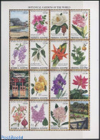 Sierra Leone 1991 Botanic Garden Broolyn 16v M/s, Mint NH, Nature - Flowers & Plants - Gardens - Orchids - Autres & Non Classés