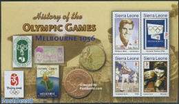 Sierra Leone 2007 Olympic History, Melbourne 4v M/s, Mint NH, Sport - Transport - Various - Boxing - Olympic Games - A.. - Boxeo