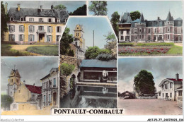 ADTP3-77-0258 - PONTAULT-COMBAULT - Les Châteaux - L'église - La Mairie - Le Lavoir Et La Gare  - Pontault Combault
