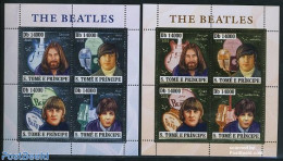 Sao Tome/Principe 2006 Beatles 8v (silver/gold) 2 M/s, Mint NH, Performance Art - Music - Popular Music - Musique