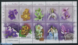 Bosnia Herzegovina 2012 Flowers 10v M/s, Mint NH, Nature - Flowers & Plants - Andere & Zonder Classificatie