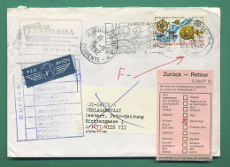 16 Ruelle Sur Touvre 1992 Par Avion Retour à L'envoyeur Destinataire Vienne Autriche Déménagé - Manual Postmarks