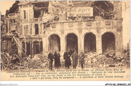 AFPP11-80-1139 - LA FRANCE RECONQUISE - PERONNE - L'hotel De Ville Detruit Porte Sur La Facade Un Ecriteau Boche  - Peronne