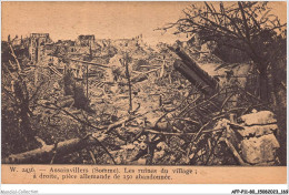 AFPP11-80-1128 - ASSAINVILLIERS - Les Ruines Du Village - A Droite - Piece Allemande De 150 Abandonnee - Autres & Non Classés