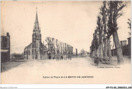 AFPP11-80-1062 - Eglise Et Place De LA MOTTE-EN-SANTERRE - Sonstige & Ohne Zuordnung