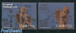 Macao 2013 Christmas 2v, Mint NH, Religion - Angels - Christmas - Art - Sculpture - Unused Stamps