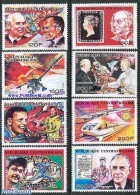 Central Africa 1990 Mixed Issue 8v, Mint NH, History - Religion - Sport - Transport - Various - American Presidents - .. - Päpste