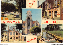 ADTP9-77-0767 - CHAUMES-EN-BRIE - Le Terrain De Camping - La Rue Couperin - L'église St-pierre - L'hôtel-de-ville  - Otros & Sin Clasificación