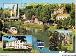 ADTP8-77-0731 - LE MEE-SUR-SEINE - L'église - La Mairie - Une Villa - En Fond Les Bords De Seine  - Sonstige & Ohne Zuordnung