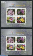 Bangladesh 2014 Flowers 2 S/s (perforated & Imperforated), Mint NH, Nature - Flowers & Plants - Bangladesh