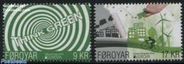 Faroe Islands 2016 Europa, Think Green 2v, Mint NH, History - Nature - Science - Sport - Various - Europa (cept) - Bir.. - Protección Del Medio Ambiente Y Del Clima