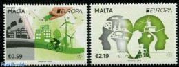 Malta 2016 Europa, Think Green 2v, Mint NH, History - Nature - Science - Sport - Transport - Various - Europa (cept) -.. - Protección Del Medio Ambiente Y Del Clima