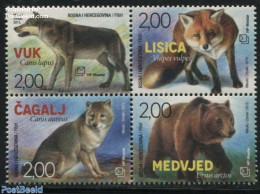 Bosnia Herzegovina - Croatic Adm. 2015 Fauna 4v [+] Or [:::], Mint NH, Nature - Animals (others & Mixed) - Bears - Bosnia Herzegovina