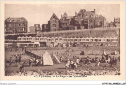 AFPP7-80-0738 - AULT - La Plage Et Les Cabines-salon - Ault