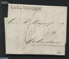 Netherlands 1823 Folding Letter From Leeuwarden To Schiedam, Postal History - ...-1852 Prephilately