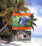 Tuvalu 2018 Coconut Crab 2v M/s, Mint NH, Nature - Crabs And Lobsters - Andere & Zonder Classificatie